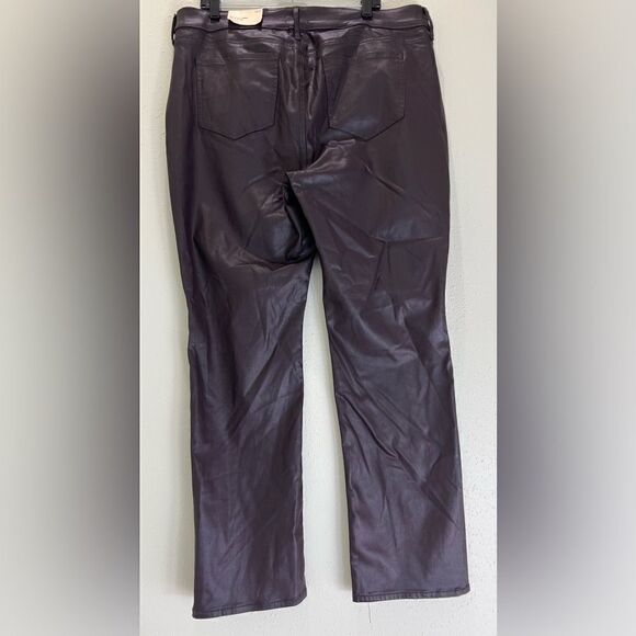 NWOT NYDJ Uplift Coated Marilyn Straight Jeans In Eggplant Coated Size 18 W - Picture 4 of 14